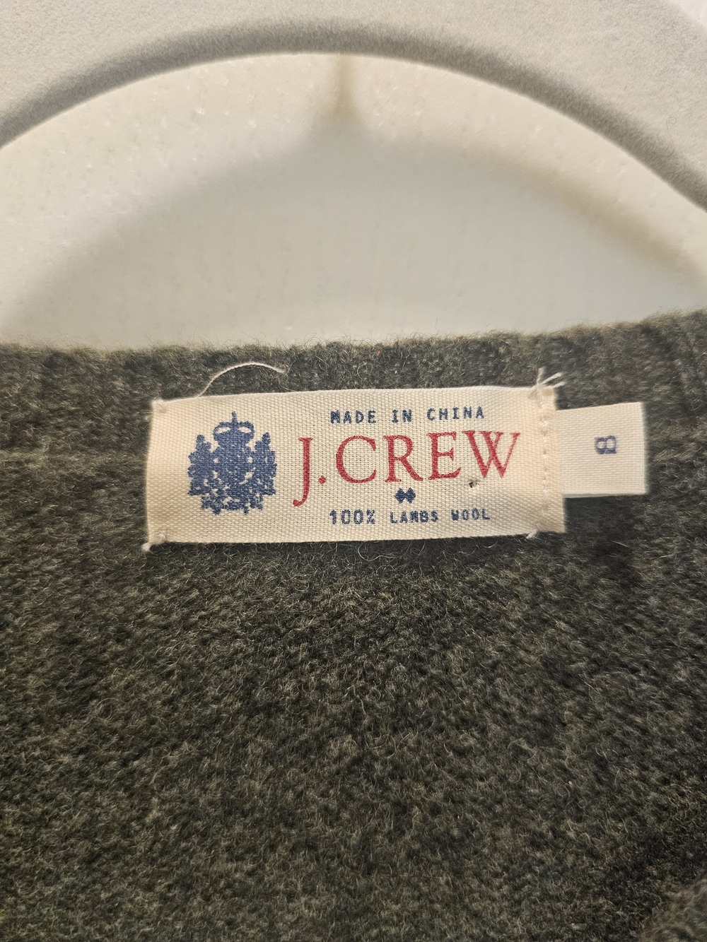 J. Crew Men’s Charcoal Gray Lambswool Crewneck Sweater